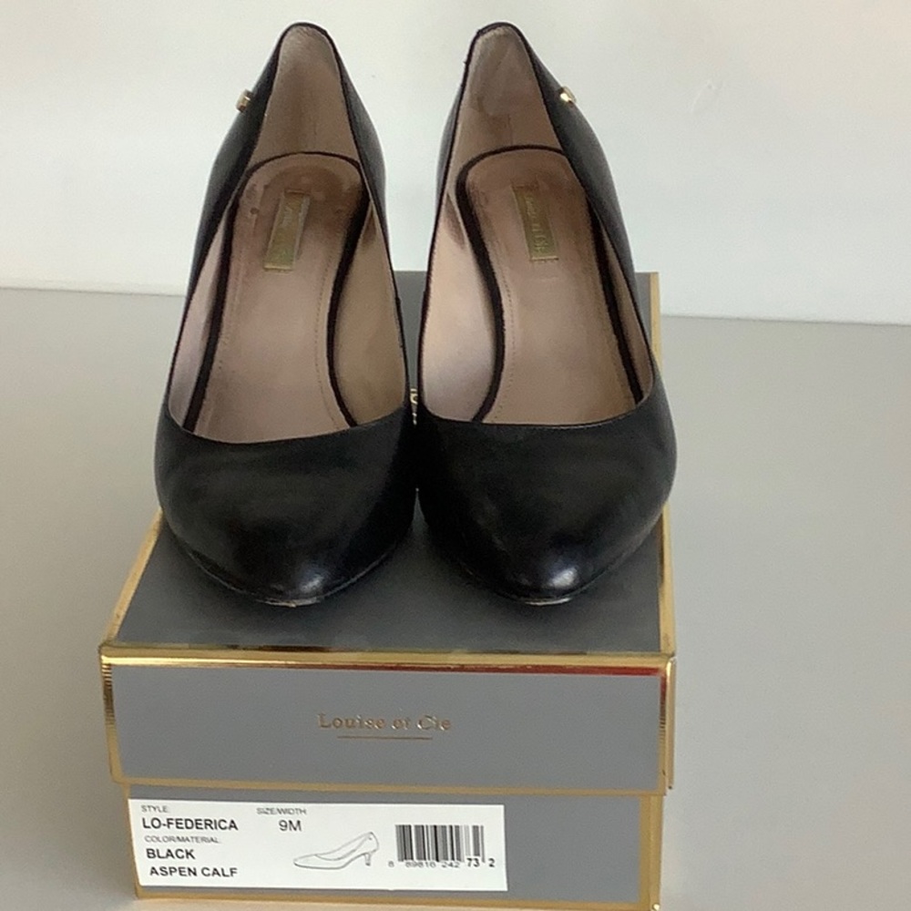 Women’s Louise et Cie Black Aspen Calf Heels 9M